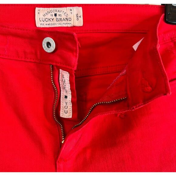 LUCKY BRAND Bridgette Skinny Jeans in Red Size 0 - Picture 5 of 8